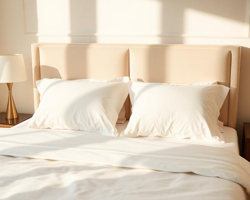 Fresh pillows after professional cleaning and allergen removal