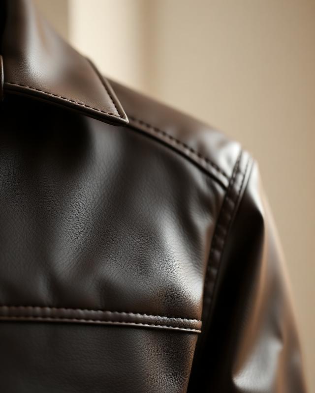Premium leather jacket professionally cleaned